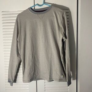 Vuori Men's Long Sleeve Gray Striped Tee